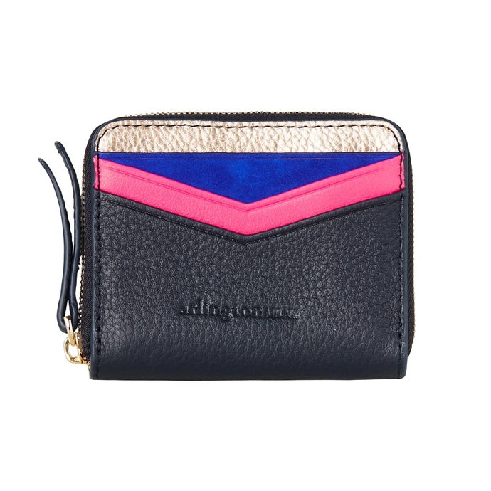Alexis Zip Purse Rose Gold to Navy